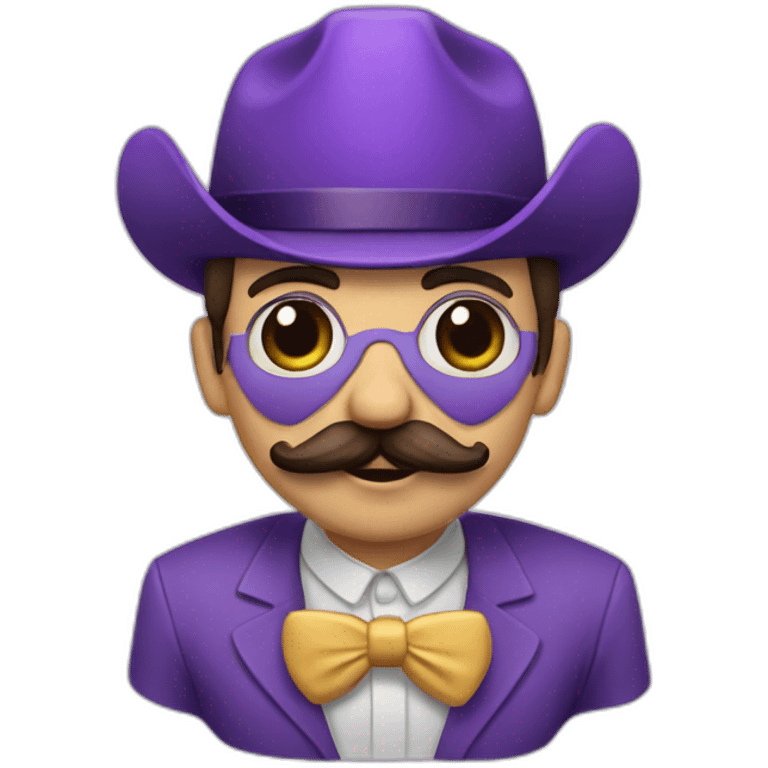 Caca violet avec une moustache emoji