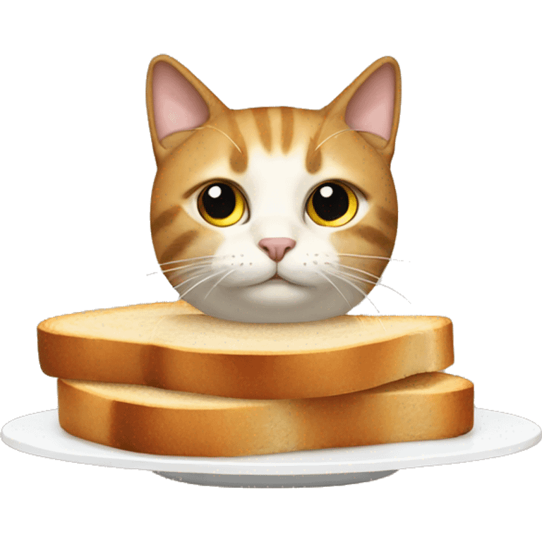 cat sitting on toast emoji