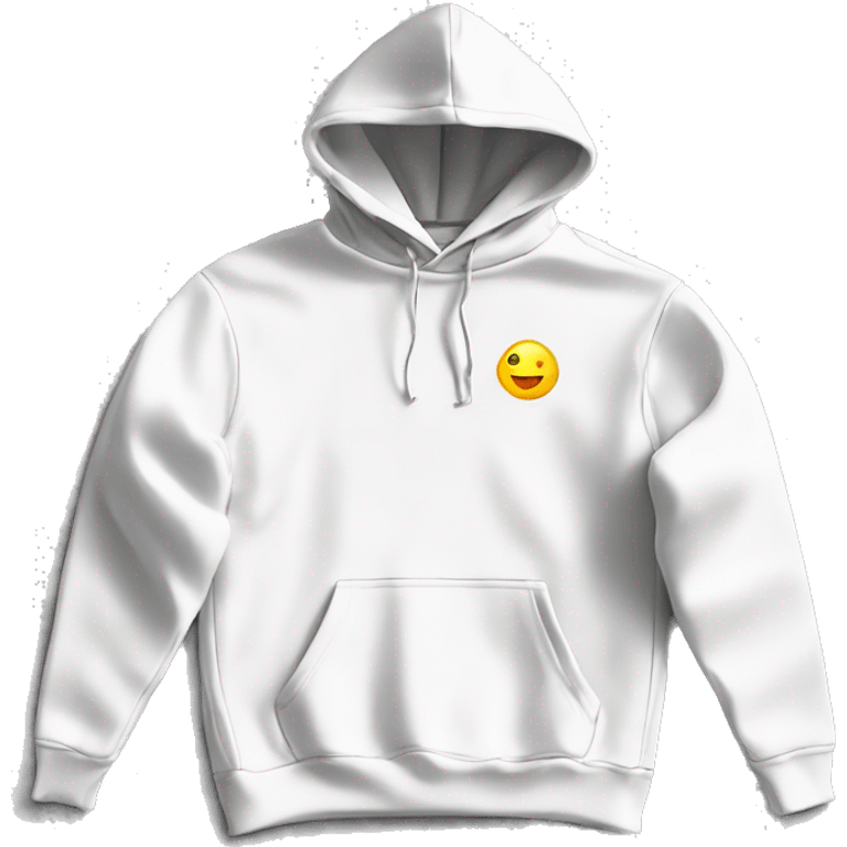 Plain White color pullover hoodie no person emoji