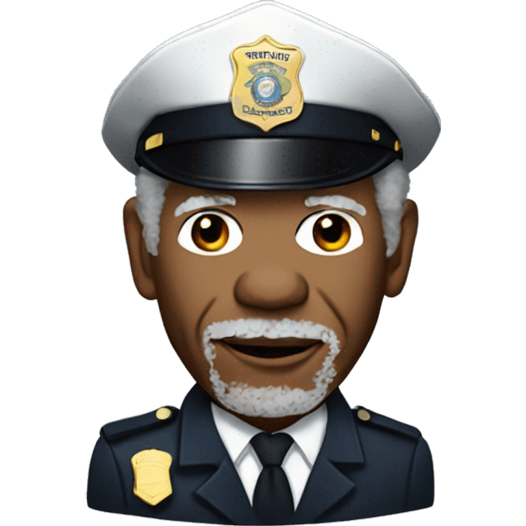 Morgan freeman as a police officer  emoji