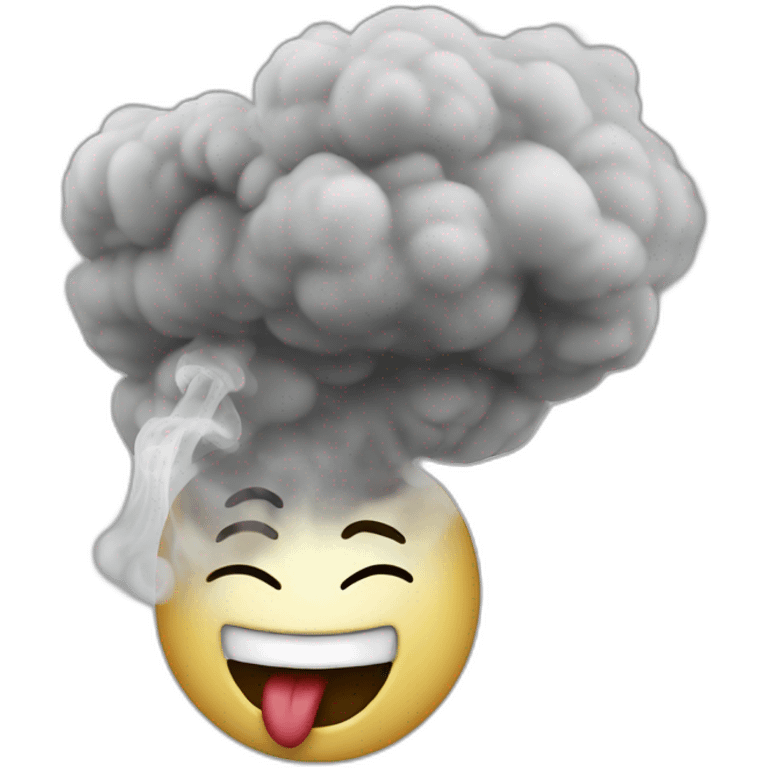 smoke coming from mouth emoji