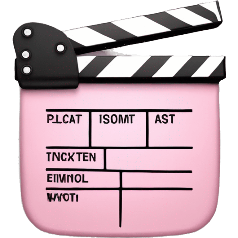 Light pink film clapper emoji