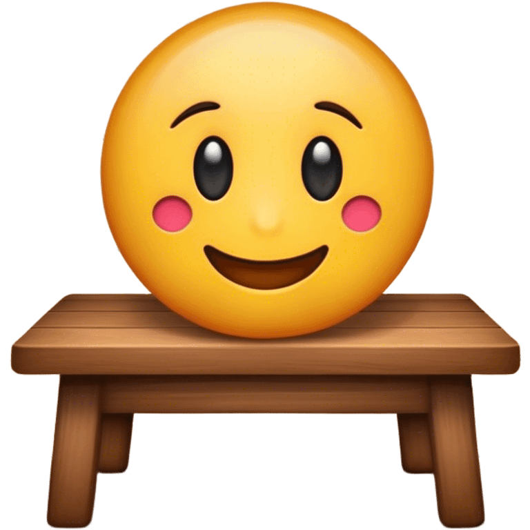 generate a emoji which is sitting on table emoji