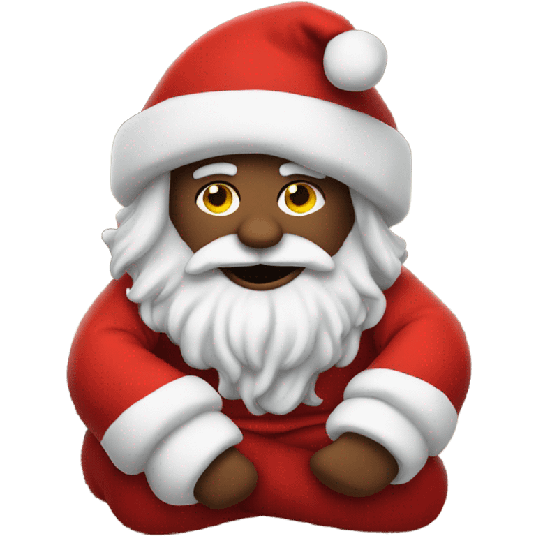 Satan dressed as Santa laying on a shelf  emoji