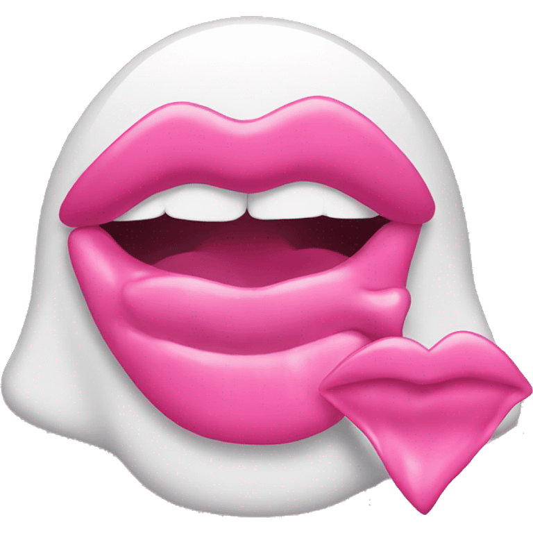 pink kiss emoji