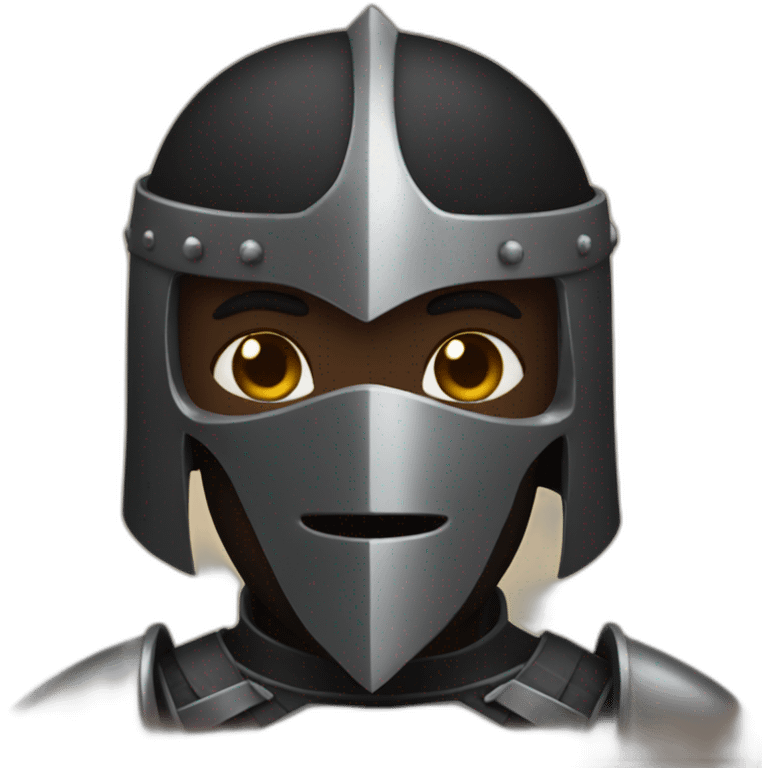 Black skin knight emoji