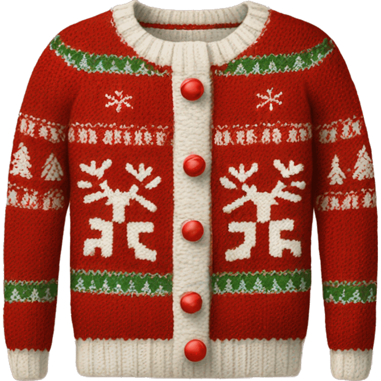 warm knitted christmas sweater emoji