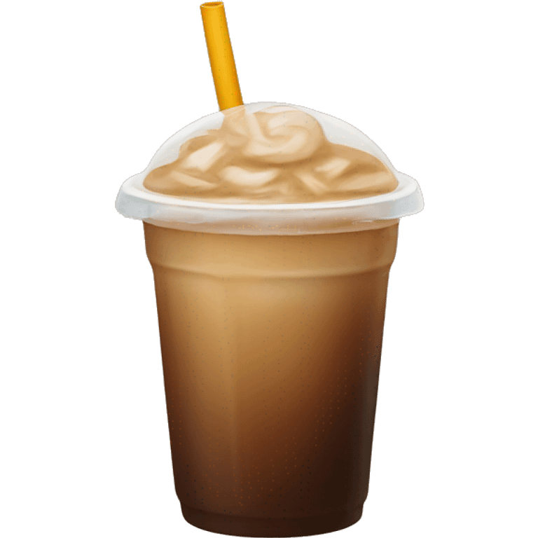 iced coffee with beige straw emoji