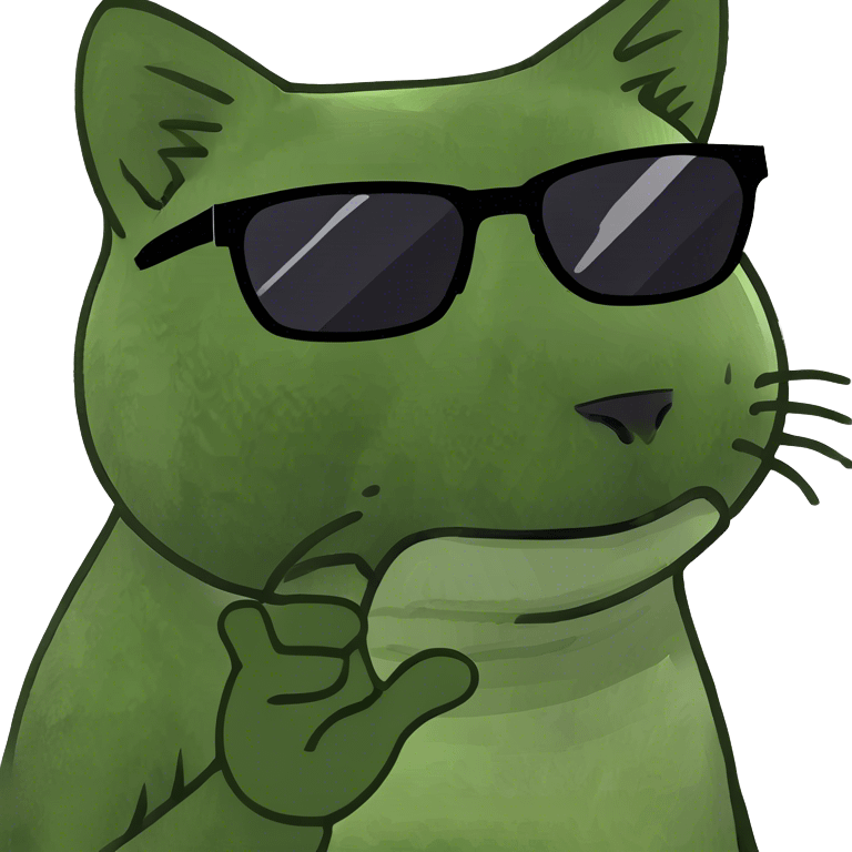 Cat with sunglasses emoji