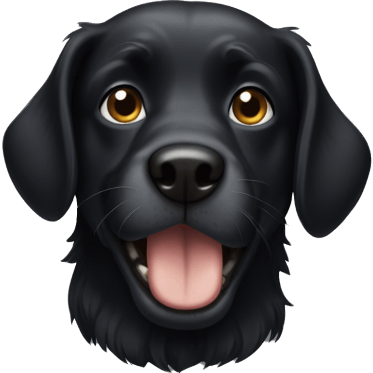 Black dog weneer emoji