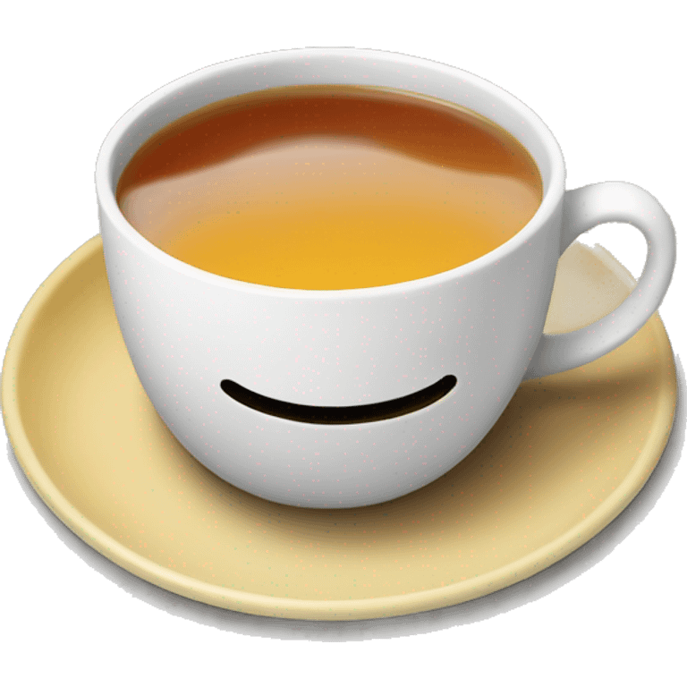 A smiling cup of tea emoji