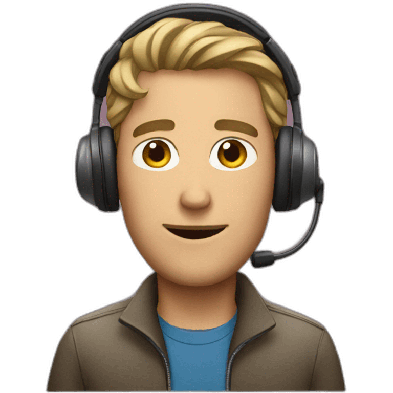 man with headset emoji