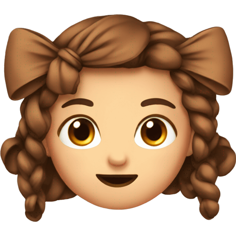 Bow brown cute emoji