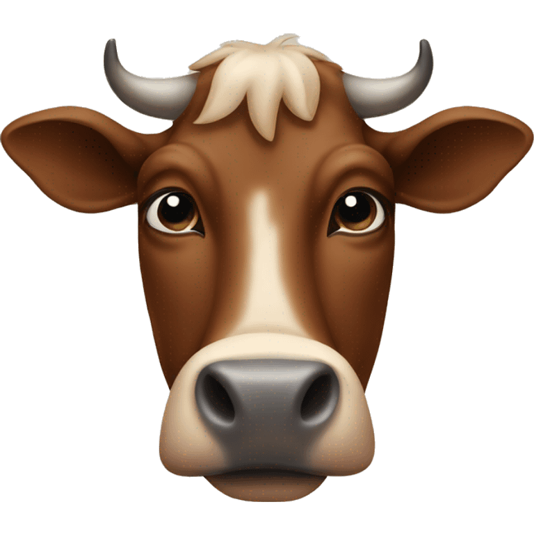 brown cow face emoji