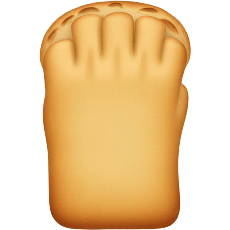 Bread covering hands emoji