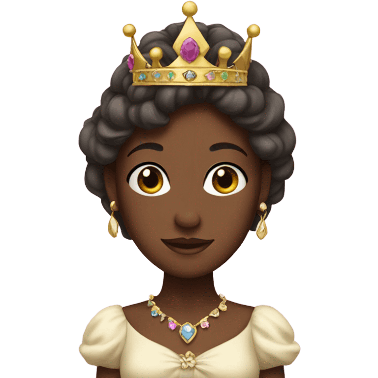 👸🏾with a bow on crown emoji