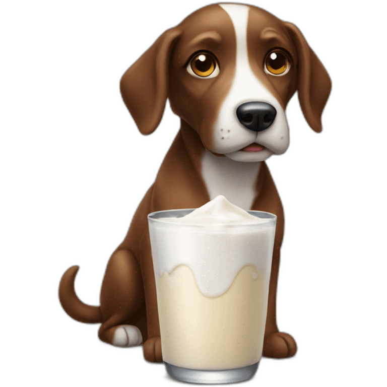 Drink milk dog emoji