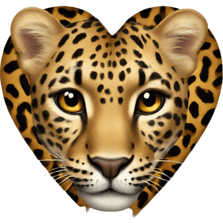 heart with leopard print emoji