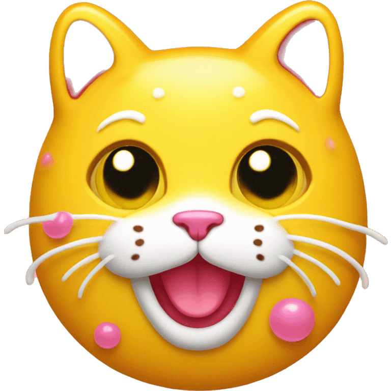 Gummy cat candy yellow emoji