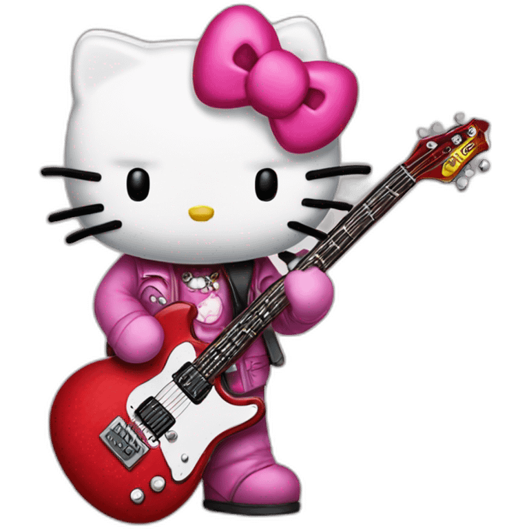 Hello kitty hard-rock emoji