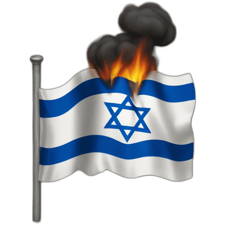 Israel burnt flag emoji