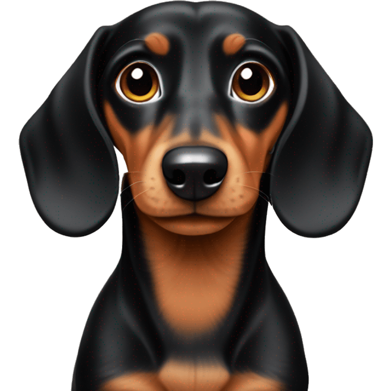 Mini Dachshund black and tan  emoji