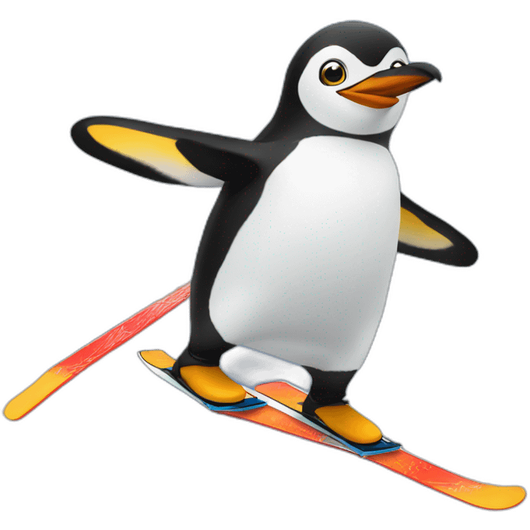 Pinguin skijumper emoji