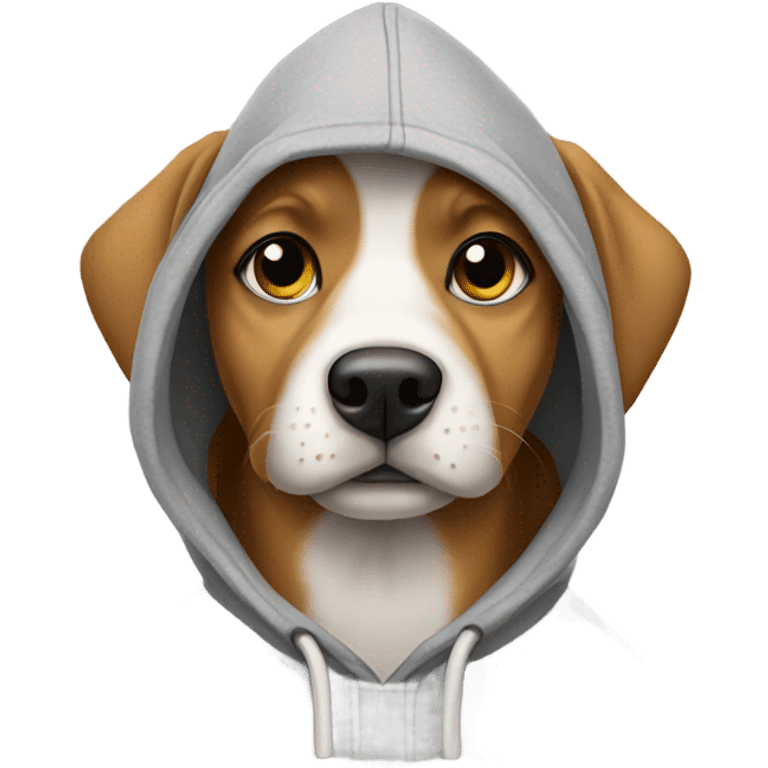 Dog wearing a hoodie emoji