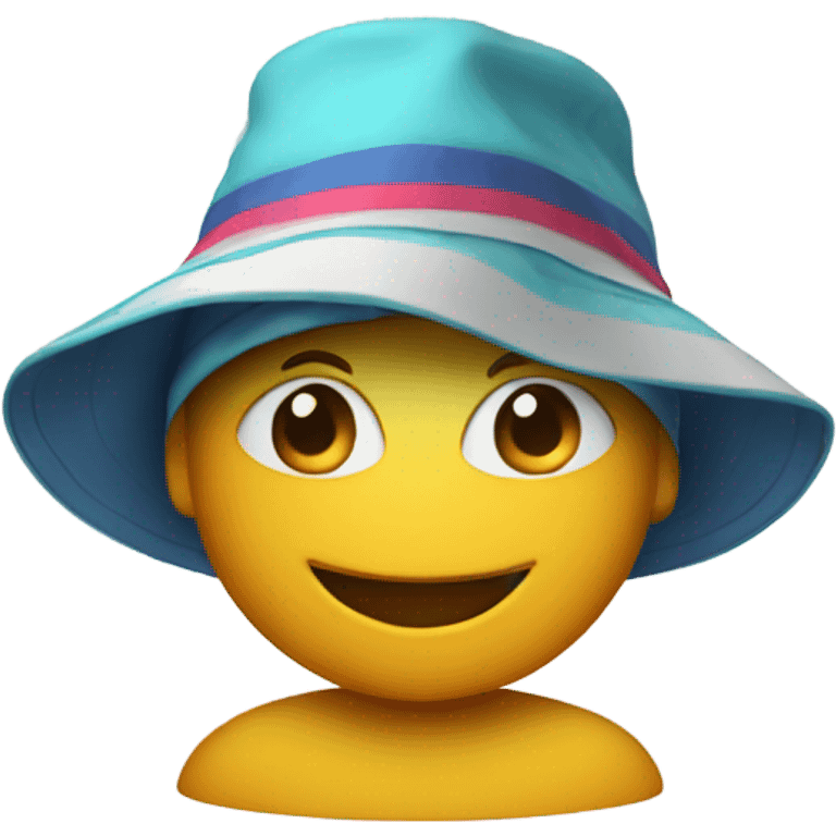 Apple with bucket hat  emoji