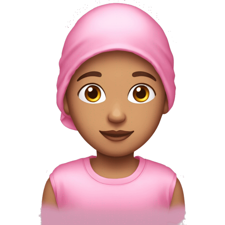 lightskin boy in pink satin bonnet emoji