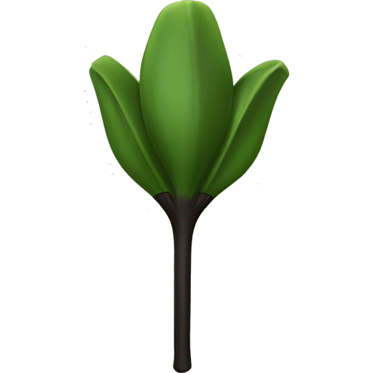 clove with black stem and green top rounded part emoji