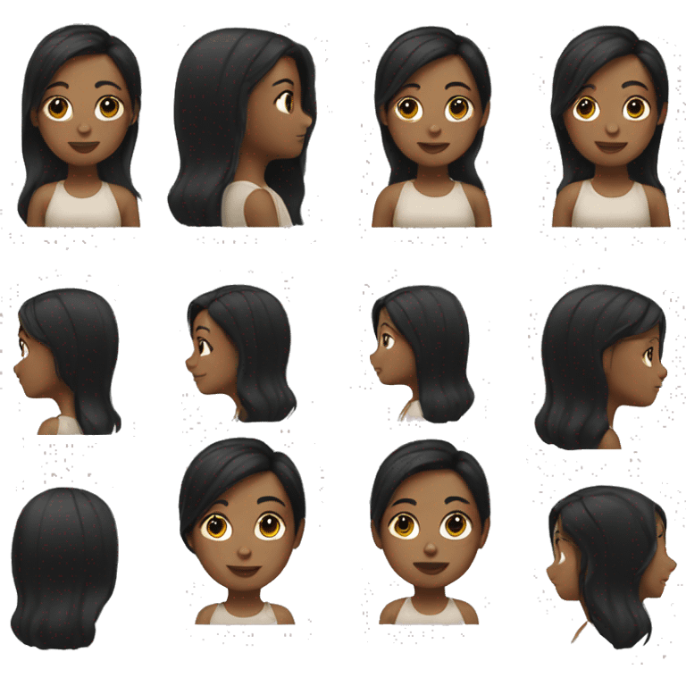 Girl with black hair emoji