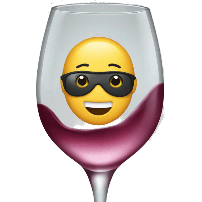 A swimmer in a glass of wine emoji