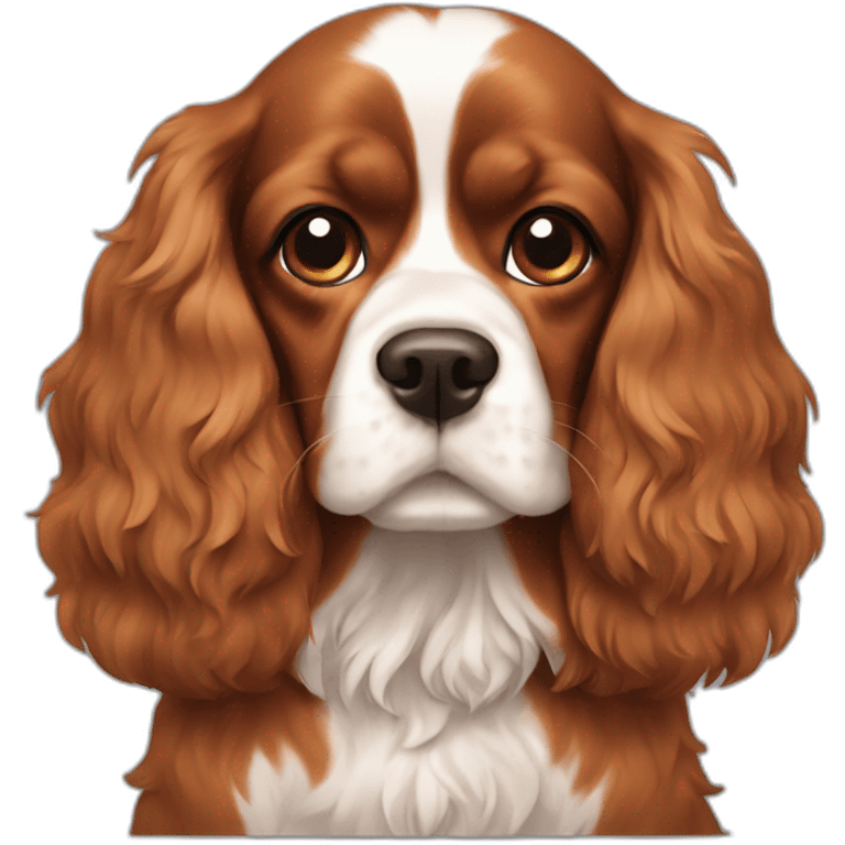 Cavalier spaniel with bear emoji