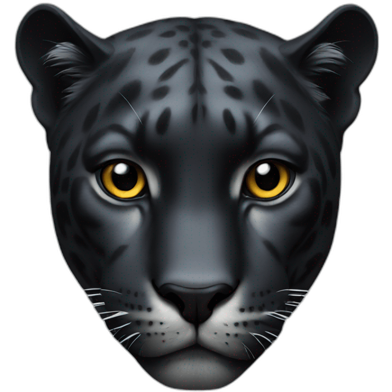 hyperrealistic panther face emoji