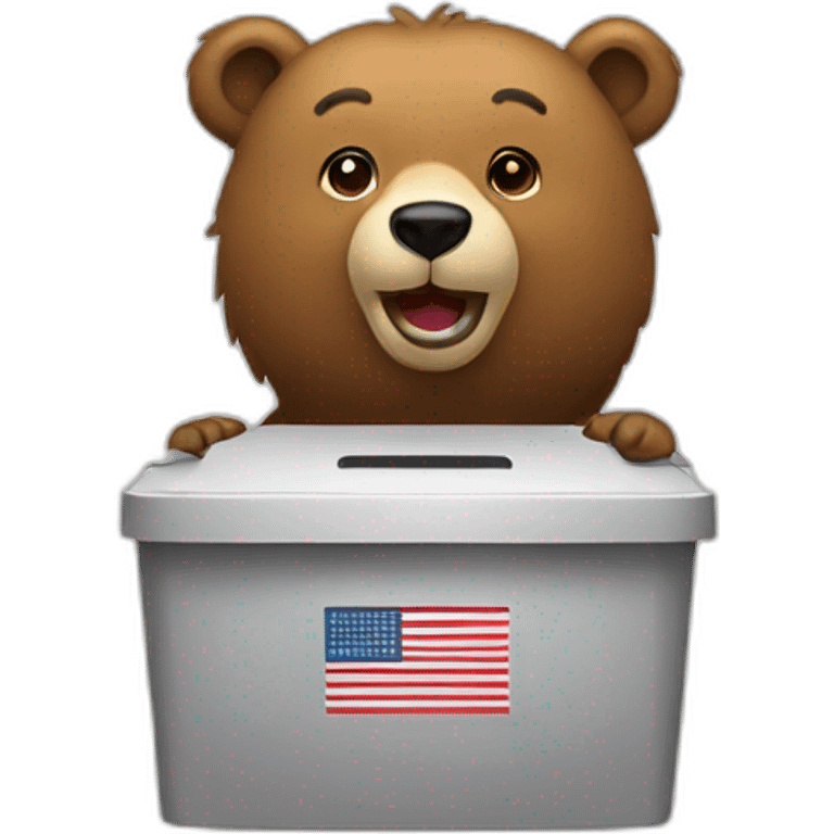 Bear voting emoji