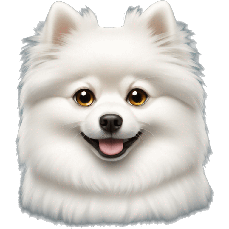 White Pomeranian emoji