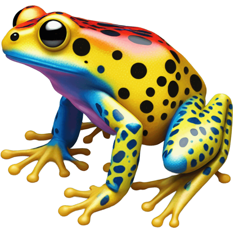 Psychedelic Poisonous frogs  emoji