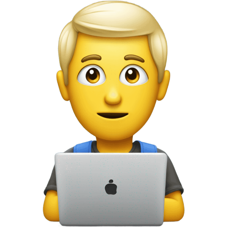 generate developer emoji with laptop and thinkig new idea emoji