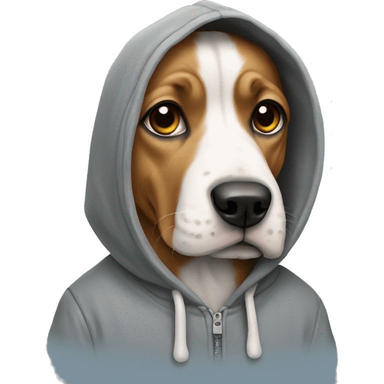 dog wearing a hoodie emoji