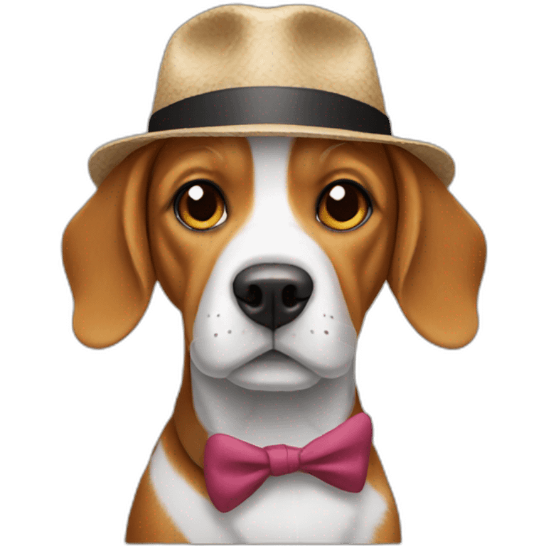 Beagle with hat emoji