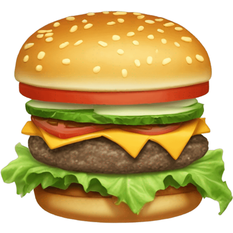 Really yummy hamburger  emoji