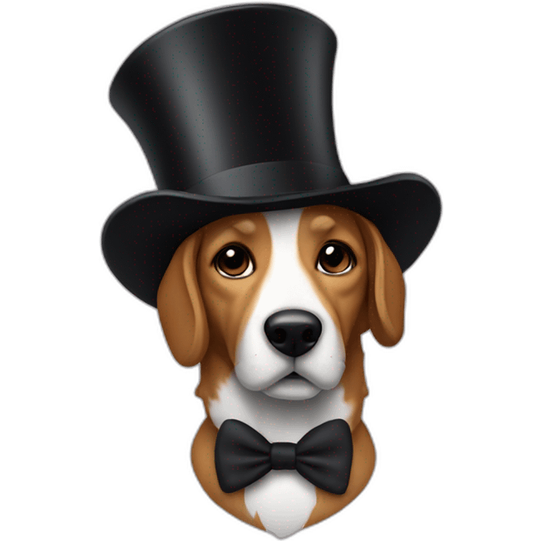 dog in top hat emoji