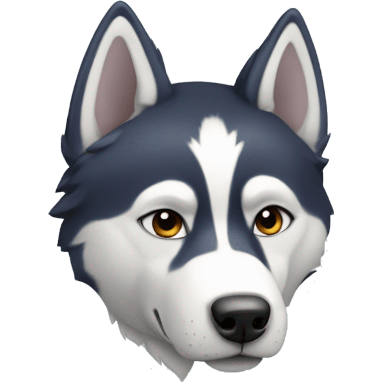 husky avec plien de coeurs emoji