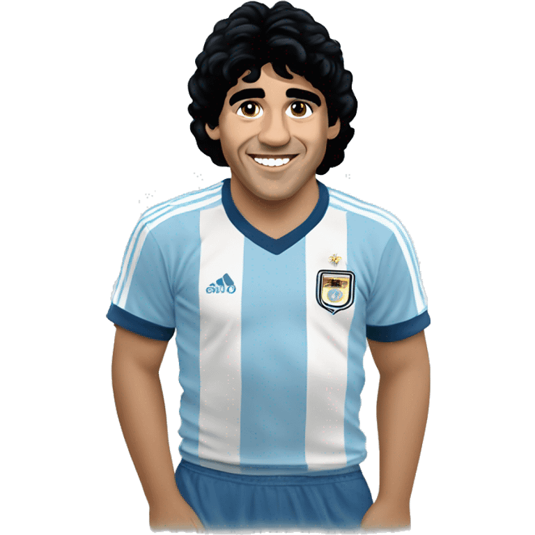 maradona argentina young smile emoji