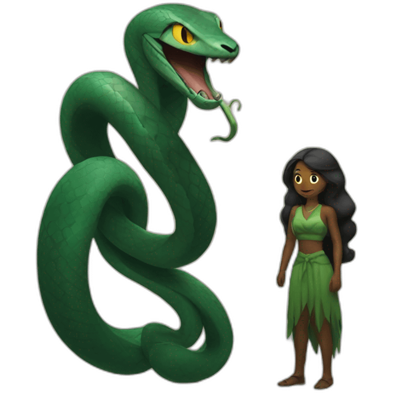 snake woman and shadow emoji