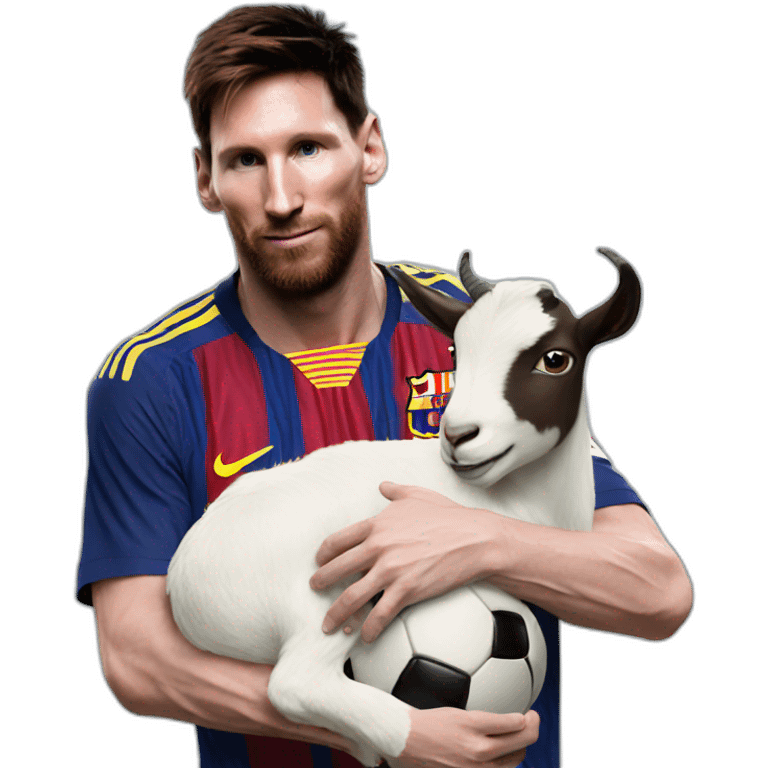 Messi with a goat emoji