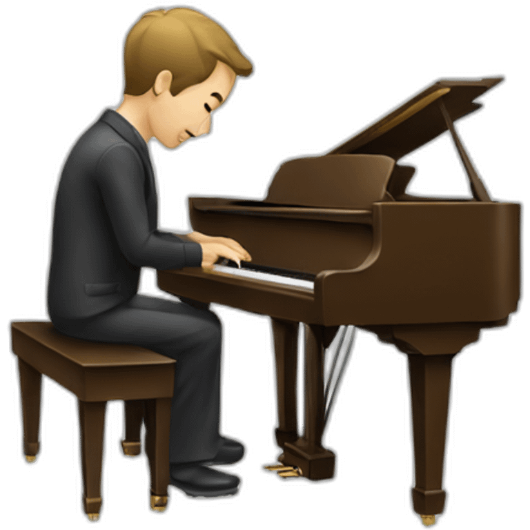 Chat qui joue du piano emoji