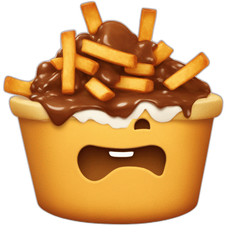 Poutine qui souleve un oursons emoji