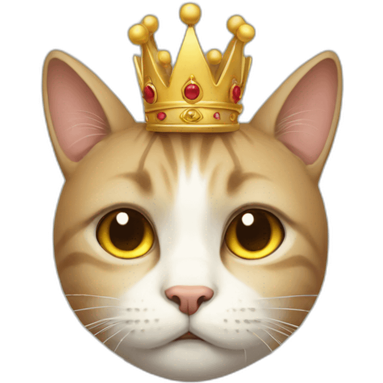 sad cat with crown emoji